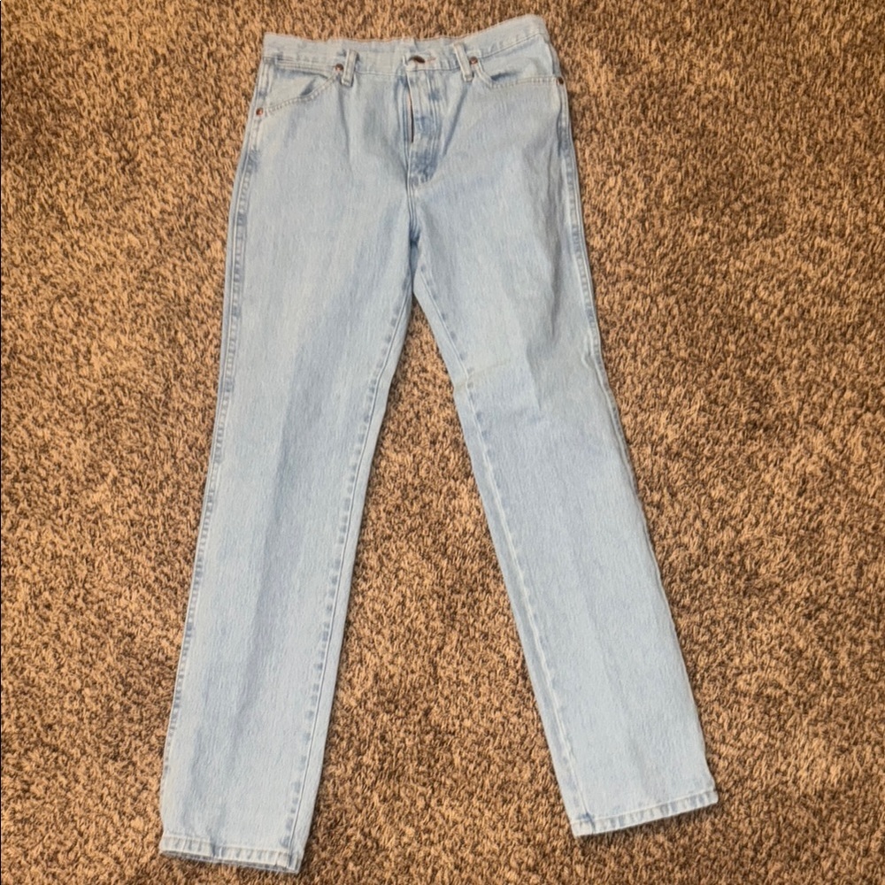 Wrangler Bleach Denim Slim Straight Jeans